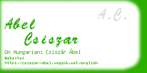 abel csiszar business card
